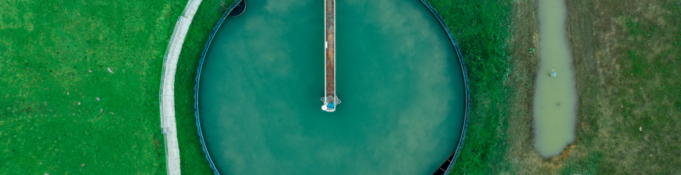 Aerial view of aging water pipeline infrastructure highlighting risk and capital planning challenges for water utilities