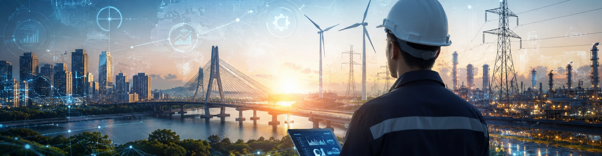 Infrastructure leader evaluating strategic capital investment decisions across connected critical infrastructure assets