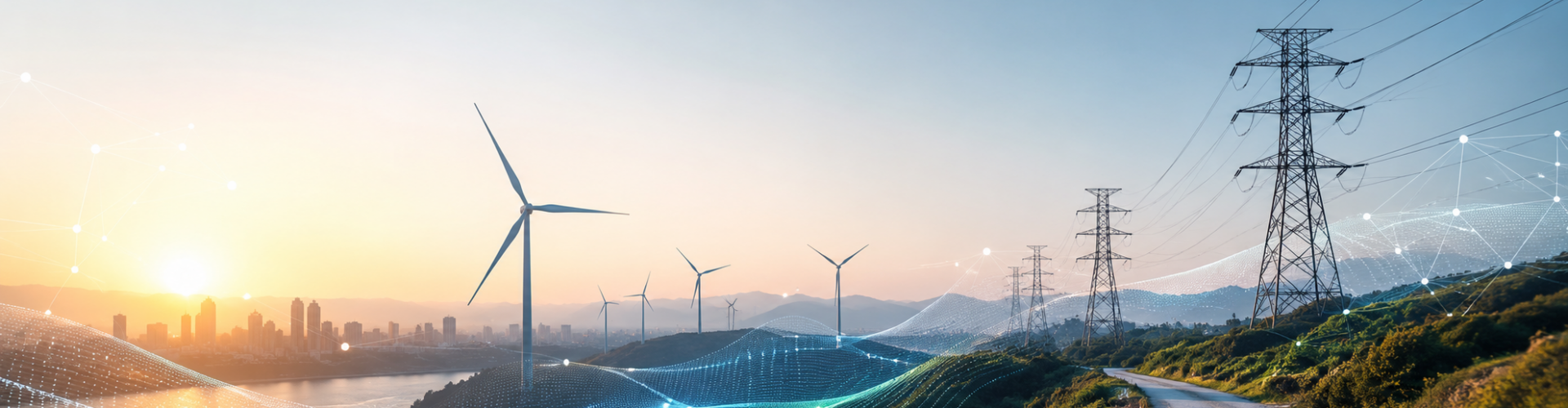 Digital utility infrastructure representing asset investment planning and regulatory readiness for electric utilities.