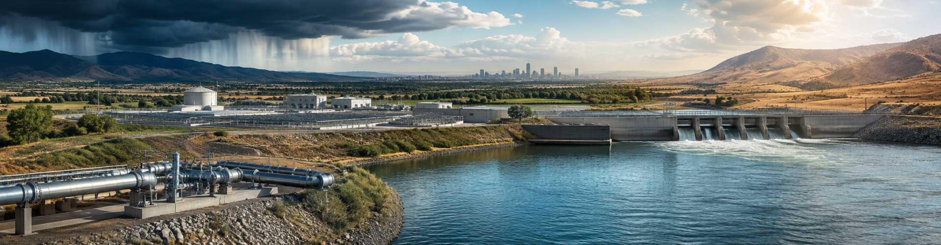 Flood-resistant water infrastructure supporting climate resilience and long-term utility planning